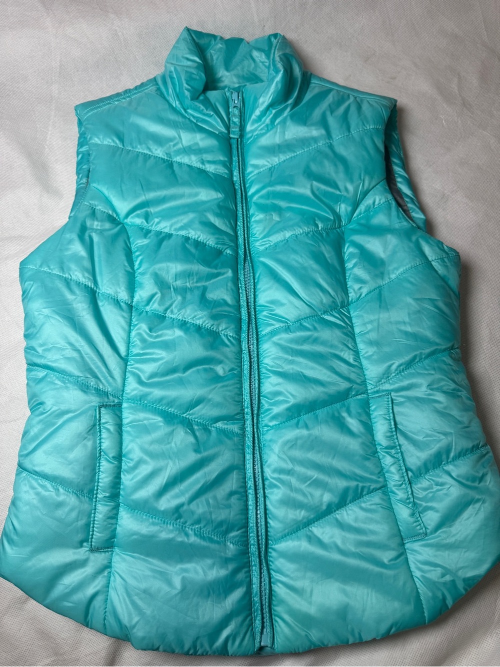 Aeropostale Girls Quilted Vest - Aqua Teal